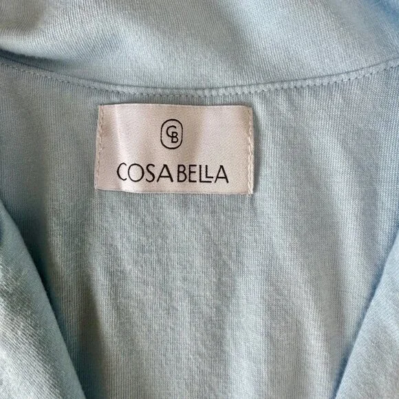 COSABELLA Bella Pajama Set Womens S 4-6 Blue Long Sleeve Top & Shorts PJs Women - Picture 4 of 13